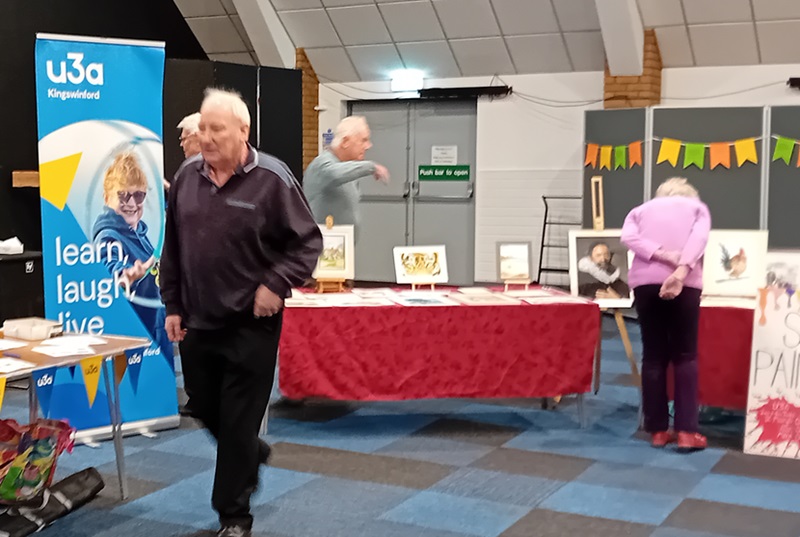 art group stall at the Silver Saturday community event