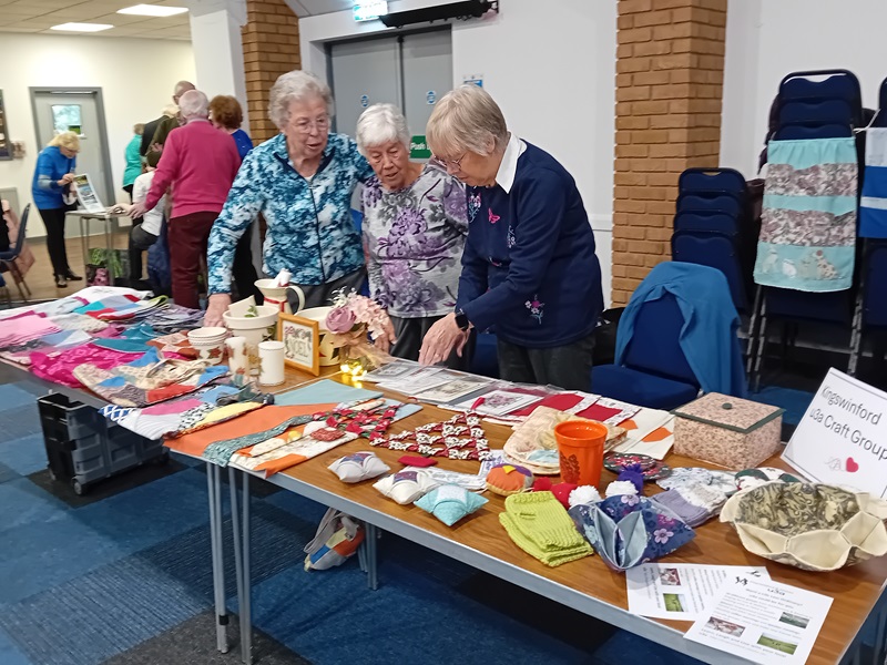 craft group stall at Silver Saturday community event