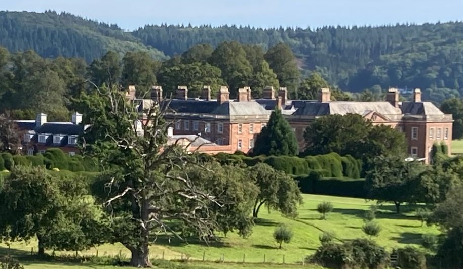 View of Home Lacy House in the Herefordshire countryside