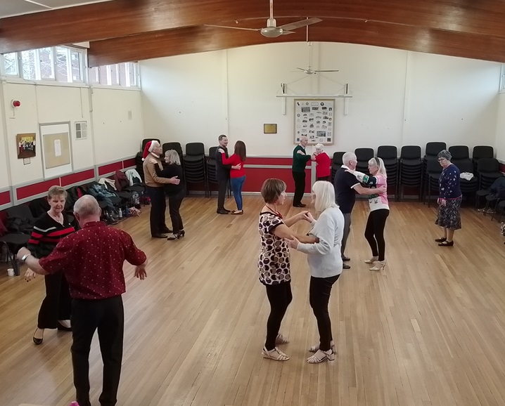 Members learning a new routine