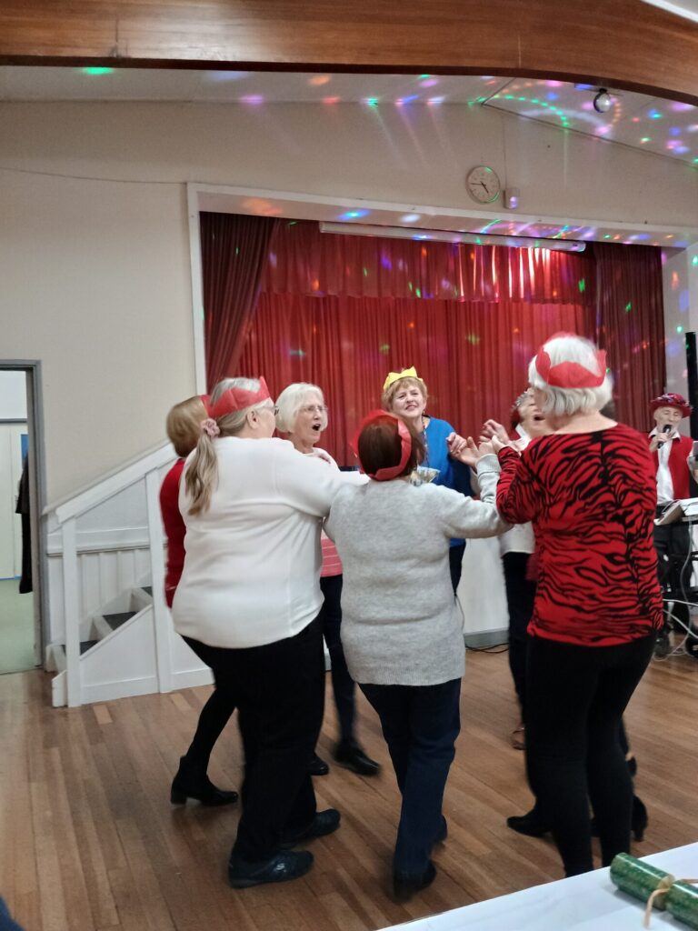 Christmas gathering dancing